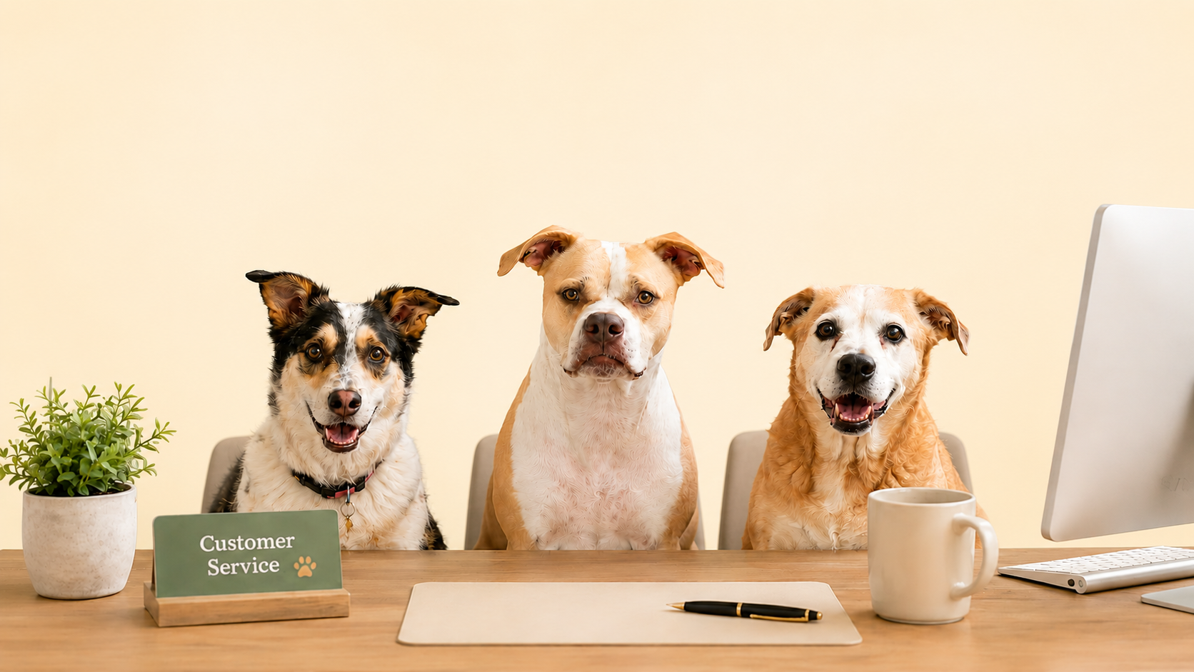 The support pups are ready to help